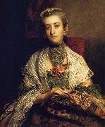 Sir Joshua Reynolds Portrait of Caroline Fox, 1st Baroness Holland Sweden oil painting artist